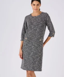 Robe droite effet tweed