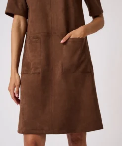 Robe droite suédine