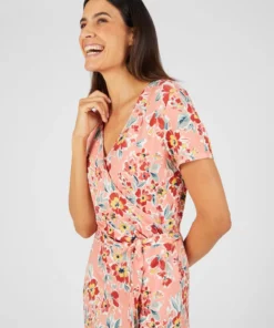 Robe effet cache-coeur viscose stretch