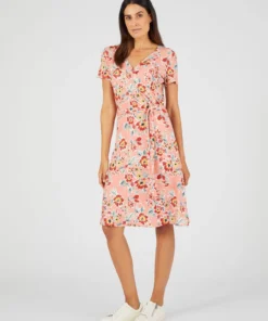 Robe effet cache-coeur viscose stretch