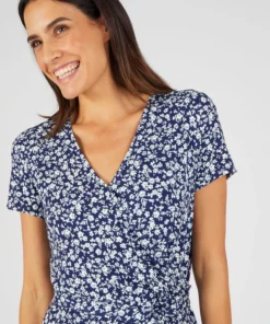 Robe effet cache-coeur viscose stretch
