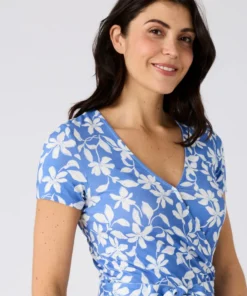 Robe effet cache-coeur viscose stretch