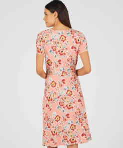 Robe effet cache-coeur viscose stretch