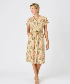 Robe gaufrée + ceinture