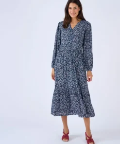 Robe longue pure viscose reliéfée