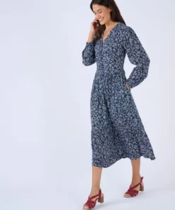 Robe longue pure viscose reliéfée