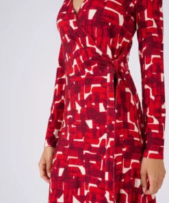 Robe maille effet cache-coeur viscose stretch