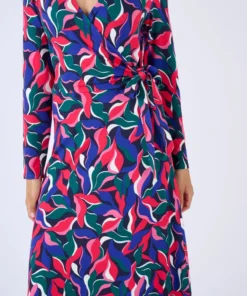 Robe maille effet cache-coeur viscose stretch
