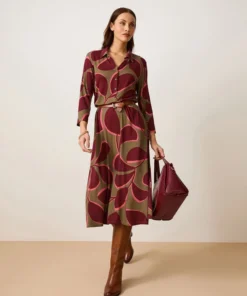 Robe maille stretch évasée