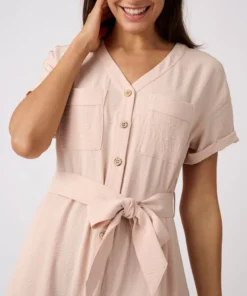 Robe-saharienne tissu crêpe