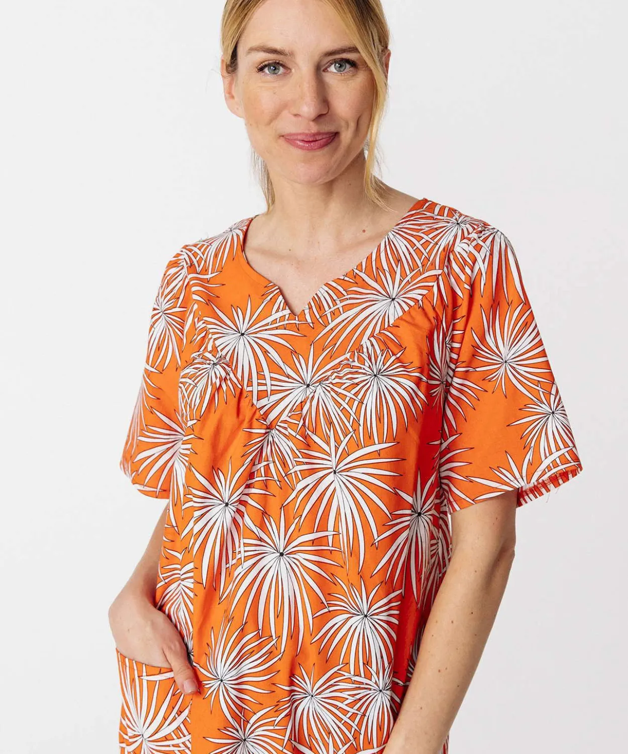 Robe-tablier motif feu d'artifice
