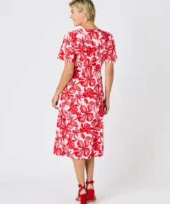 Robe tissu crêpe manches papillon