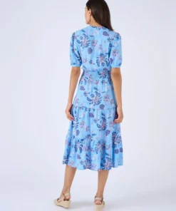 Robe tissu fluide à smocks