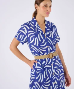 Robe tissu gaufré + ceinture