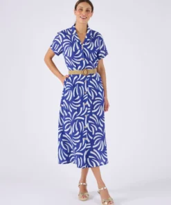 Robe tissu gaufré + ceinture