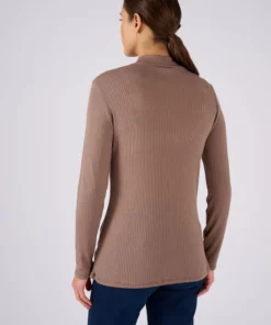 Sous pull col montant maille côtelée
