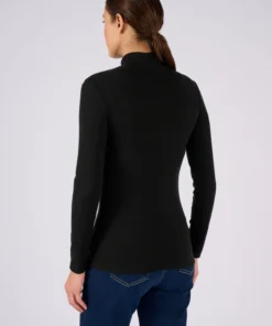 Sous-pull col montant Thermolactyl et soie en maille côtelée