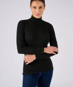 Sous-pull col montant Thermolactyl et soie en maille côtelée