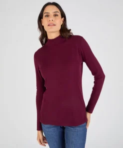 Sous-pull col montant Thermolactyl et soie en maille côtelée