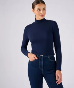 Sous-pull col montant Thermolactyl et soie en maille côtelée