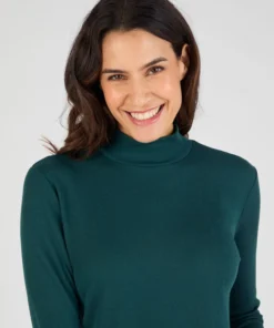 Sous-pull col montant Thermolactyl et soie en maille côtelée