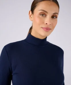 Sous-pull col montant Thermolactyl et soie en maille côtelée