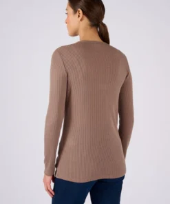 Sous-pull col rond en maille côtelée