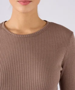 Sous-pull col rond en maille côtelée