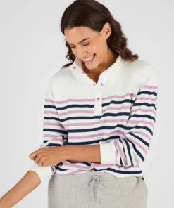 Sweat-shirt esprit marinière