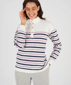 Sweat-shirt esprit marinière