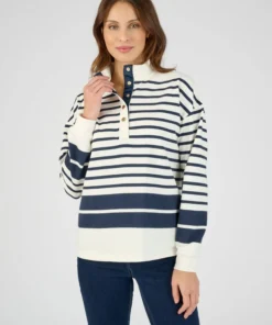 Sweat-shirt esprit marinière