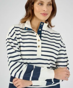 Sweat-shirt esprit marinière