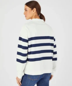 Sweat-shirt molleton rayé