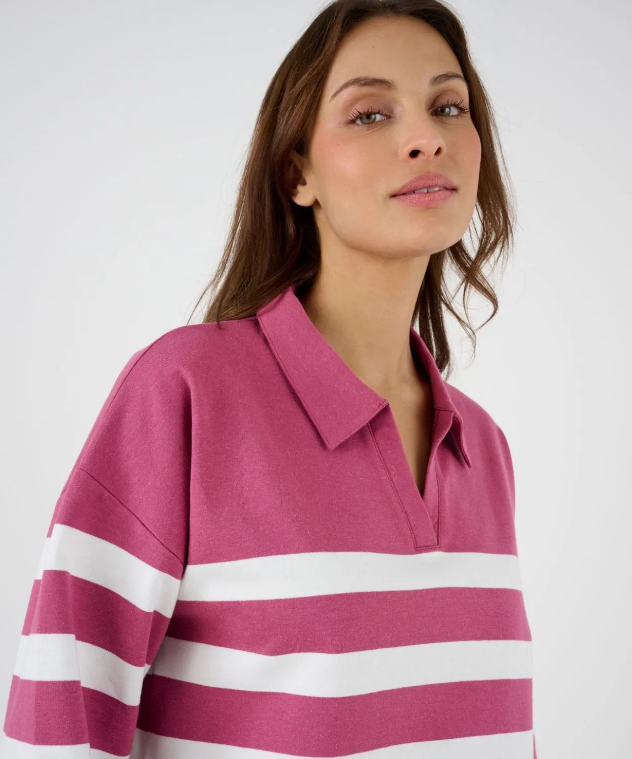 Sweat-shirt molleton rayé