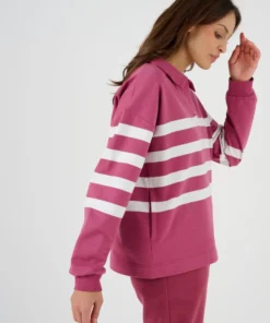 Sweat-shirt molleton rayé