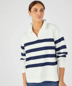 Sweat-shirt molleton rayé