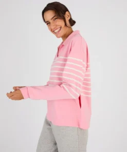 Sweat-shirt molleton rayé