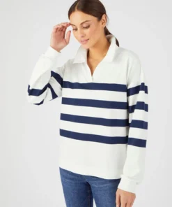Sweat-shirt molleton rayé