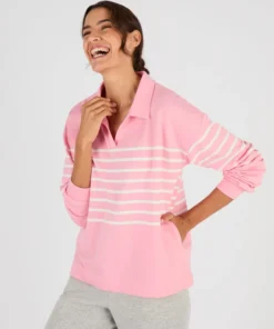 Sweat-shirt molleton rayé