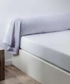 Taie de traversin flanelle pur coton imprimé Plumes