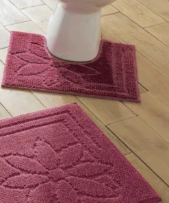 Tapis de bain jacquard marguerites