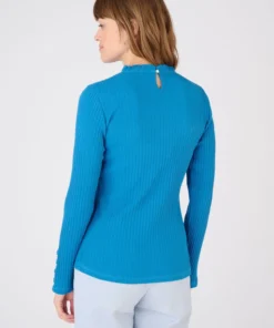 Tee-shirt en maille effet légèrement gaufré pur coton