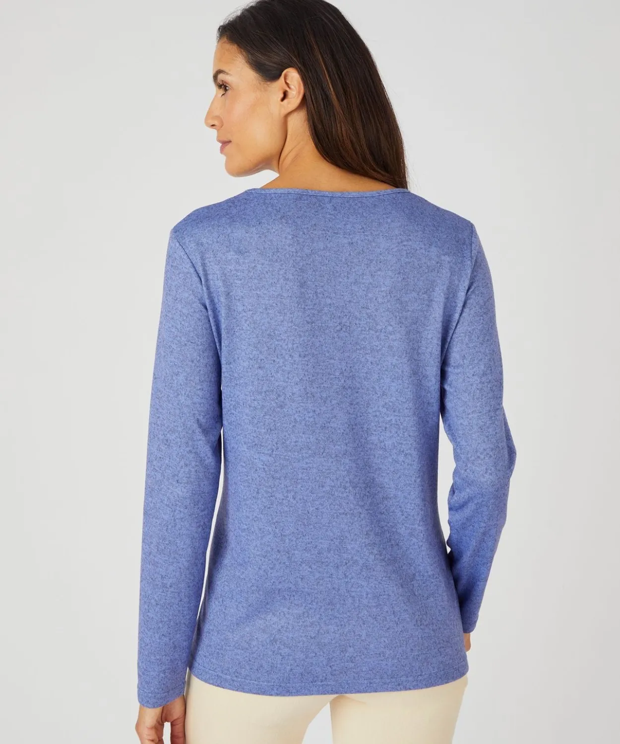 Tee-shirt maille chaude fleuri