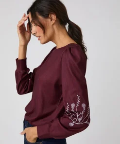 Tee-shirt manches brodées Thermolactyl maille chaude
