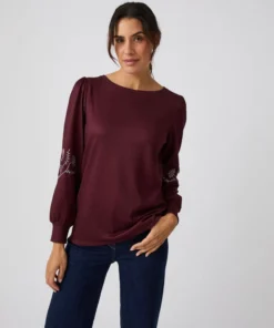 Tee-shirt manches brodées Thermolactyl maille chaude
