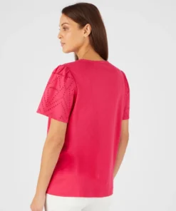 T-shirt broderie anglaise pur coton
