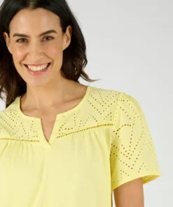 T-shirt broderie anglaise pur coton