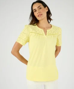 T-shirt broderie anglaise pur coton