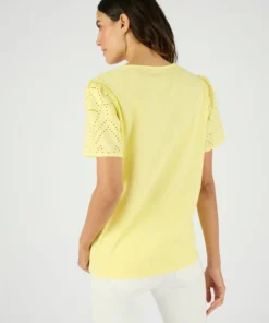 T-shirt broderie anglaise pur coton