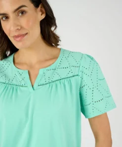 T-shirt broderie anglaise pur coton